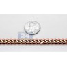 Mens Miami Cuban Link Chain Solid 14K Rose Pink Gold 9mm 30"