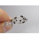 14K White Gold 0.62 ct Mixed Black Diamond Zebra Womens Ring