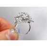 14K White Gold 1.78 ct Diamond Womens Flower Design Ring