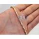 14K Yellow Gold Solid Byzantine Diamond Cut Mens Chain 3.5 mm