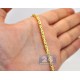 Italian 14K Yellow Gold Solid Byzantine Mens Chain 3.5 mm