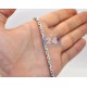 Italian 14K White Gold Solid Byzantine Mens Chain 3.5 mm