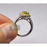 GIA Fancy Intense Yellow Diamond Engagement Ring 18K Gold 2.28 ct