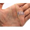 14K Yellow Gold Solid Cuban Diamond Cut Link Mens Chain 2 mm