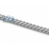 Italian 14K White Gold Hollow Franco Mens Chain Necklace 3mm