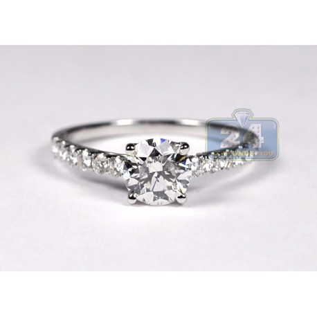 18K White Gold 1.45 ct Diamond Classic Engagement Ring