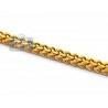 Italian 14K Yellow Gold Solid Franco Mens Chain 6.5 mm