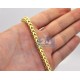 Italian 14K Yellow Gold Solid Franco Mens Chain 6.5 mm