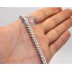 Italian 14K White Gold Solid Franco Mens Chain 5 mm