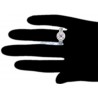 18K White Gold 2.55 ct Diamond Halo Womens Engagement Ring