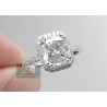 18K White Gold 3.68 ct Radiant Cut Diamond Womens Engagement Ring