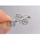 14K White Gold 1.07 ct Diamond Cluster Double Flower Ring