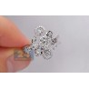 14K White Gold 0.84 ct Diamond Womens Abstract Flower Ring