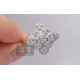 14K White Gold 0.88 ct Diamond Vintage Flower Womens Ring