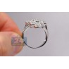 14K White Gold 0.88 ct Diamond Vintage Flower Womens Ring