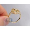 14K Yellow Gold 0.52 ct Diamond Womens Vintage Flower Ring