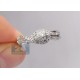 14K White Gold 0.48 ct Diamond Cluster Womens Infinity Ring