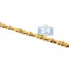 Womens Diamond Link Bracelet 14K Yellow Gold 0.56 ct 5mm 7"