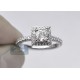 18K White Gold 2.01 ct Diamond Womens Engagement Ring