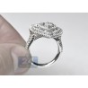 18K White Gold 1.37 ct Diamond Womens Vintage Heart Ring