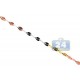 10K Three Tone Gold Fancy Link Womens Necklace 2 mm 20 Inches