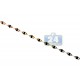 10K Three Tone Gold Fancy Link Womens Necklace 1.5 mm 18 Inches