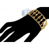 Womens Fancy Yellow Diamond Wide Bracelet 18K Gold 34.90 ct 7.5"