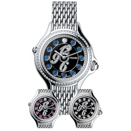F105031000B3P02 Fendi Crazy Carats Diamond Black Watch 38mm
