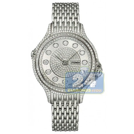 F105034000P4P02 Fendi Precious Pave Crazy Carats Diamond Watch 38mm