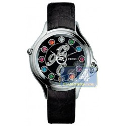 Fendi Crazy Carats Black Leather 38 mm Watch F104031011D1T05
