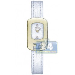 F300424041D1 Fendi Chameleon White Dial Womens Gold Watch 18mm