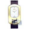 F300434021D1 Fendi Chameleon Yellow Gold Brown Strap Watch 29mm