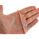 Italian 10K Rose Gold Solid Franco Mens Chain 3.5 mm