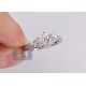14K White Gold 1.02 ct Diamond Cluster Vintage Engagement Ring