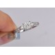 14K White Gold 0.62 ct Diamond Cluster Vintage Engagement Ring