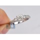 14K White Gold 0.55 ct Diamond Cluster Womens Engagement Ring