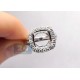 18K White Gold 1.06 ct Diamond Large Semi Mount Setting Ring