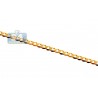 10K Yellow Gold Flat Cuban Solid Link Womens Chain 2.5 mm