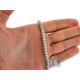 Italian 10K White Gold Solid Franco Mens Chain 4.5 mm