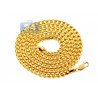 Italian 10K Yellow Gold Solid Franco Mens Chain Necklace 4.5 mm