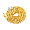 Italian 10K Yellow Gold Solid Franco Mens Chain 3.5mm 30 36 40"