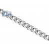 Italian 10K White Gold Solid Franco Mens Chain Necklace 3 mm