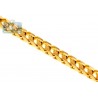 Italian 10K Yellow Gold Solid Franco Mens Chain Necklace 3 mm