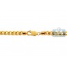 Italian 10K Yellow Gold Solid Franco Mens Chain Necklace 3 mm