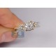 14K Yellow Gold 1.01 ct Diamond Illusion Engagement Ring