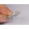 14K Yellow Gold 1.01 ct Diamond Womens Illusion Engagement Ring