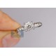 14K White Gold 0.78 ct Diamond Illusion Vintage Engagement Ring