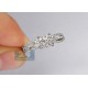 14K White Gold 0.54 ct Diamond Illusion Openwork Engagement Ring