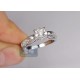 14K White Gold 0.63 ct Diamond Illusion Engagement Ring