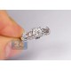 14K White Gold 0.90 ct Diamond Cluster Vintage Engagement Ring